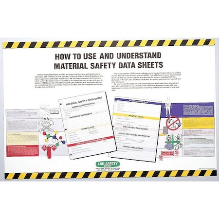 Right To Know Poster, How To Use And Understand Material Safety Data Sheets, 23 1/2 in H x, 37 in W MPN:10699