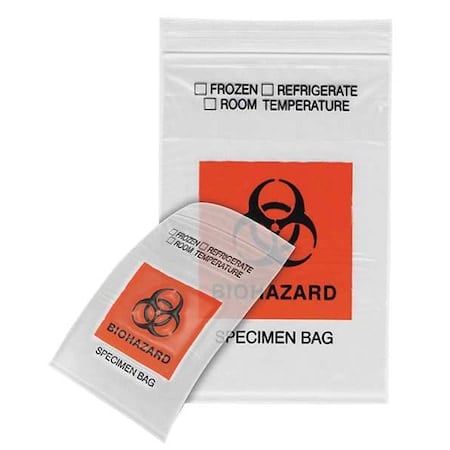 Dual Pouch Bag, 9in L, 6 in W, CLR, PK1000 MPN:HCS7004A