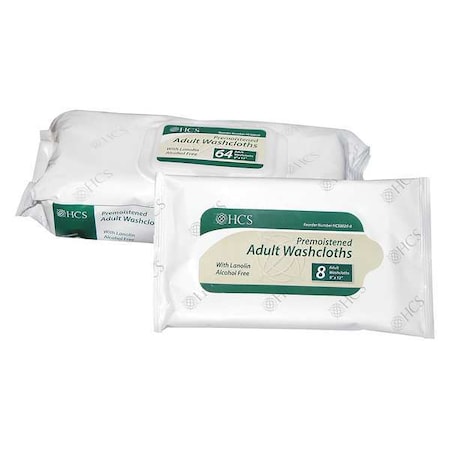Washcloth, Lanolin, Alcohol-free, PK8 MPN:HCS0020