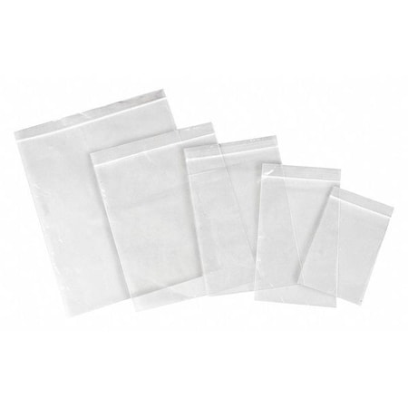 Reclosable Bag, Zip Seal, 8 in L, 5 in W, 2 mil Thick, Low Density Polyethylene (LDPE), Clear MPN:HCS7012