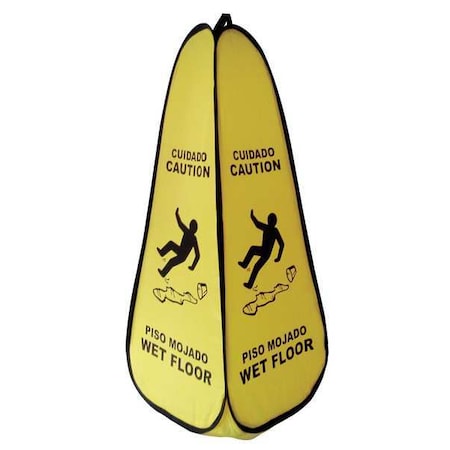 Soft Safety Sign, 36 in Height, 15 in Width, Nylon, Square, English, Spanish MPN:GN-NSM36