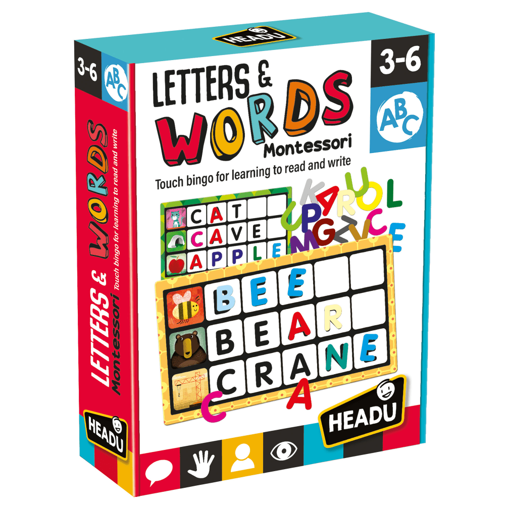 Headu Montessori Touch Bingo Letters & Words, Pre-K To 1st Grade MPN:HDUEN20980