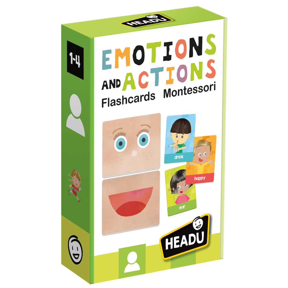 Headu Emotions And Actions Montessori Flashcards, Set Of 36 MPN:HDUEN24650