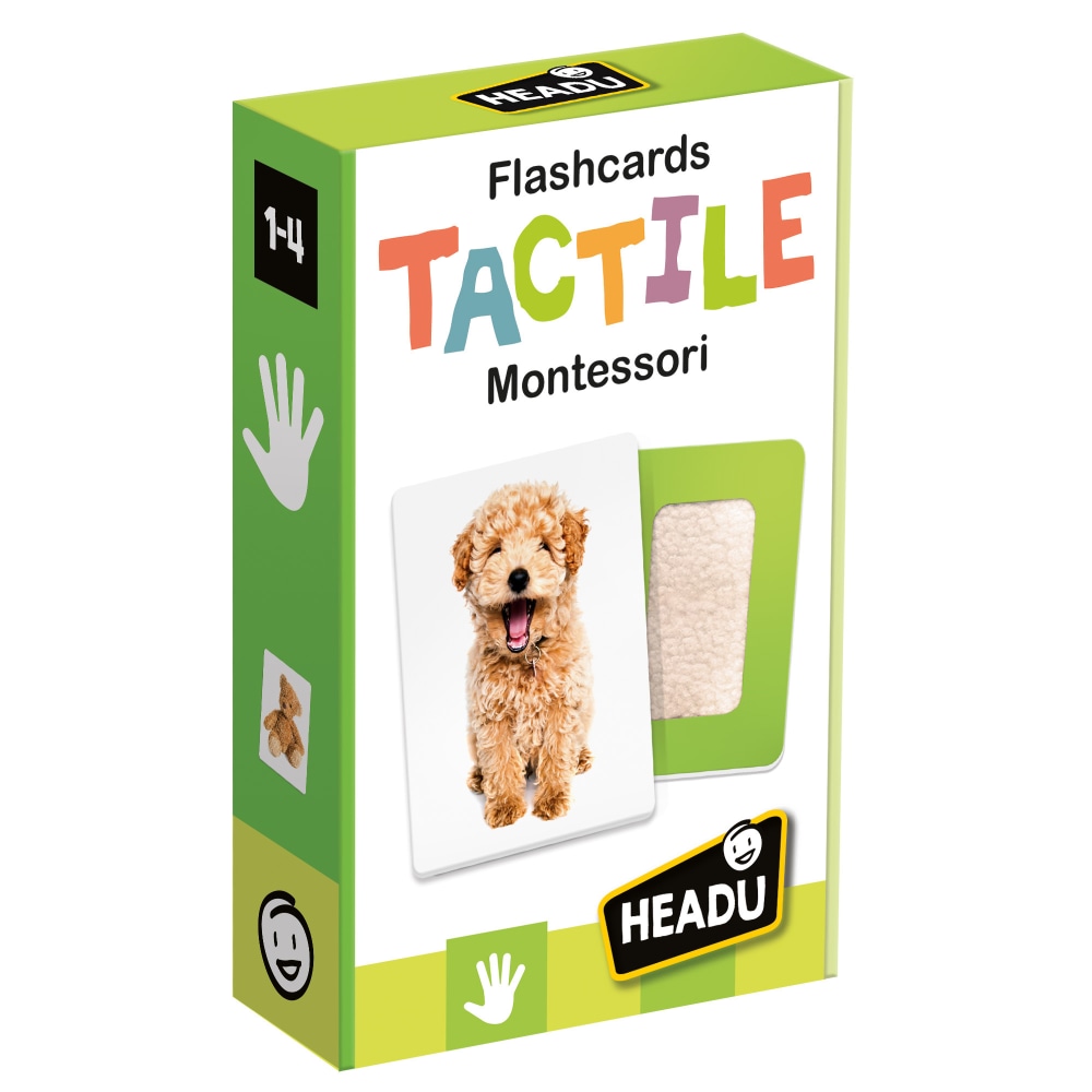 Headu Tactile Montessori Flashcards, 4-13/16in x 6-3/4in, Pre-K MPN:HDUMU23738