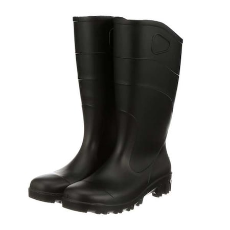 Unisex Rubber Boots, Steel Toe, 15 in Height, Black, 4 MPN:45567-04