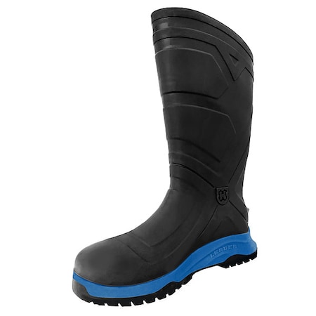 Unisex Leader ENS Rubber Boot, Plain Toe, 15 in Height, Black, 8 MPN:50178-08