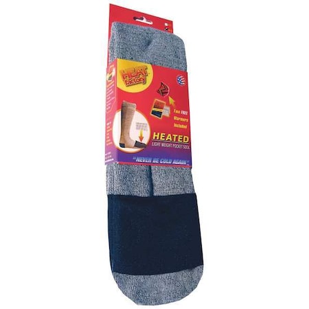 Men's Socks, 76% Acrylic, 13% Merino Wool, 9% Nylon, 2% Elastic, Gray, 10 to 13, L, 1 PR MPN:1502