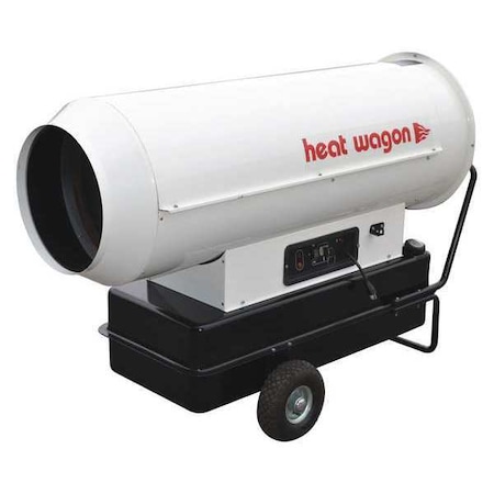 Portable Oil and Kerosene Torpedo Heater, 400, 000 BtuH, 2, 500 cfm, 8, 500 sq ft Heat Area 27.7 gal MPN:DF400