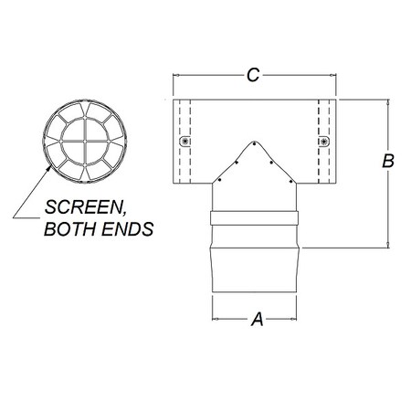 Gas Vent Pipe MPN:9490TEE