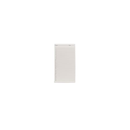 Slide Box Inventory Card, 25 Place, PK10 MPN:120740