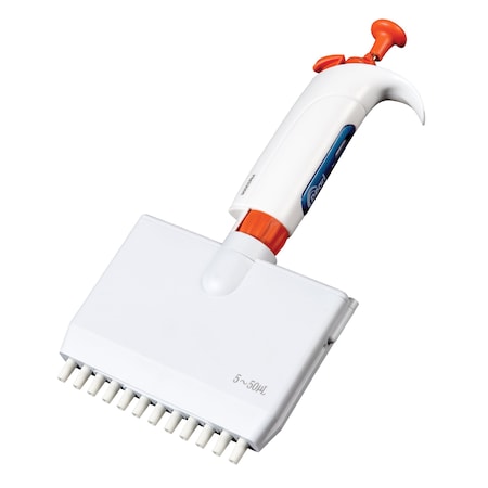 Micro Pipette, 12 Chnnl, Wht/Orng, 5-50ul MPN:120217