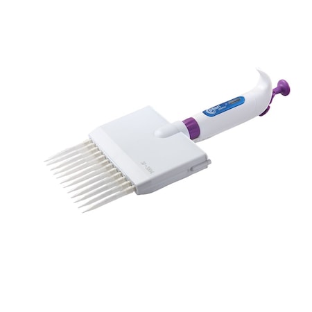 Micro Pipette, 12 Chnnl, Wht/Prpl, 30-300ul MPN:120218