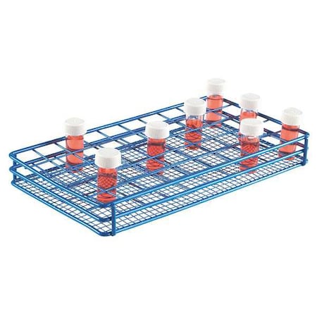 Test Tube Rack, Epoxy-Coated Steel, Blue MPN:120086