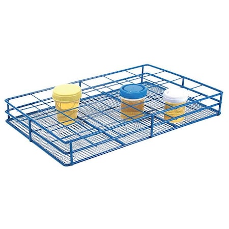 Test Tube Rack, Epoxy-Coated Steel, Blue MPN:120091