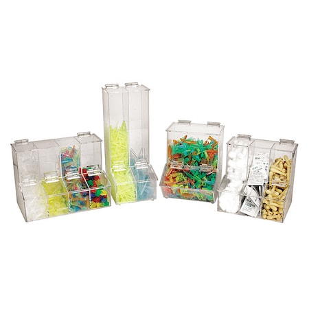 Bin, 4 Slots, 4 Compartments, 8-1/2