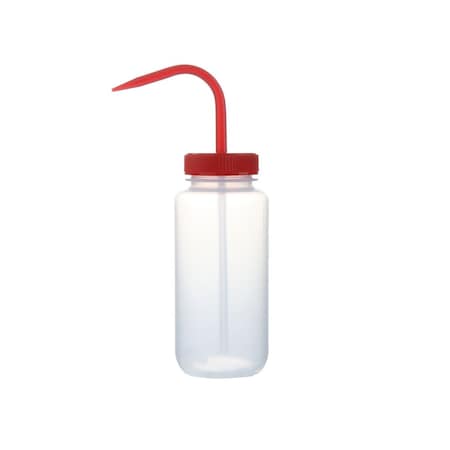 Wash Bottle, Color Coded, Wide, Clr/Red, PK6 MPN:120246