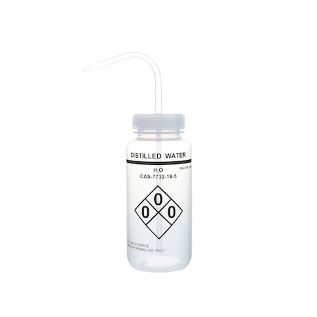 Wash Bottle, Safety Labeled, Clr/Clr, PK6 MPN:120251