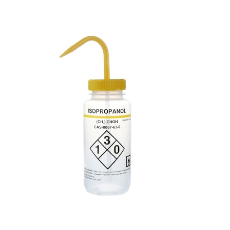 Wash Bottle, Safety Labeled, Clr/Yllw, PK6 MPN:120252
