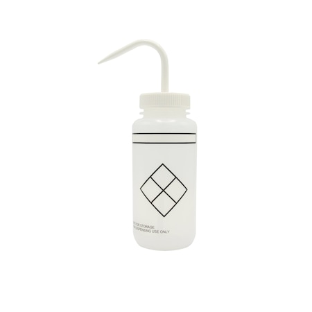 Wash Bottle, Safety Label, Clear/Clear, PK6 MPN:120256