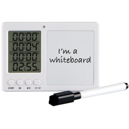 Lab Alert Timer w/Whiteboard/Pen, White MPN:120365