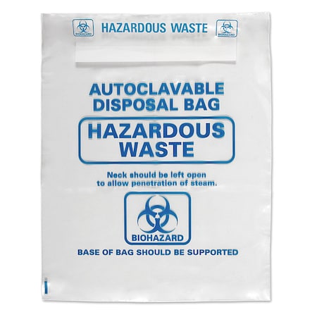 Biohazard Bag, 26 in L, 12 1/4 in W, PK200 MPN:HS1002A