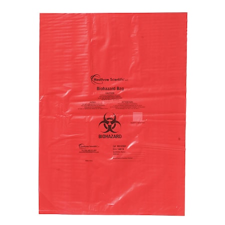 Biohazard Bags, Red, PK200 MPN:HS10321