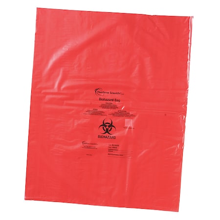Biohazard Bags, Red, PK200 MPN:HS10322