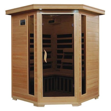 Sauna, Corner, 3 ppl, Carbon Heater, Hemlock MPN:BSA2412