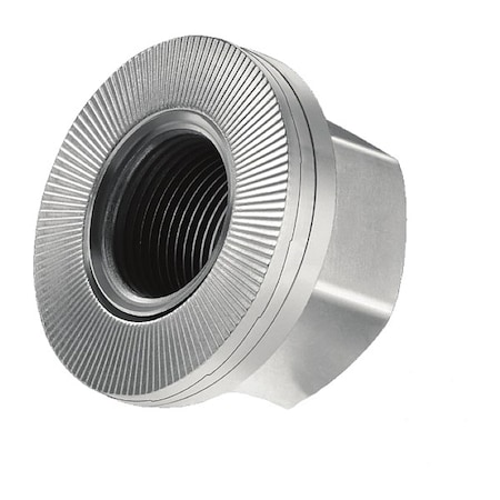 2-Piece Wedge Lock Nut, M22-2.5, Steel, Class 10, Zinc-Coated, 18 1/20 mm Ht, 2 PK MPN:HLM-22-B