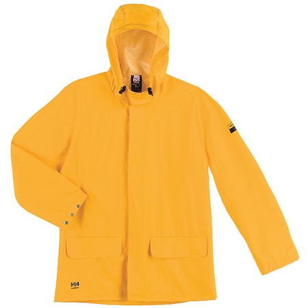 Rain Jacket, PVC/Polyester, Yellow, 4XL MPN:70129_310-4XL
