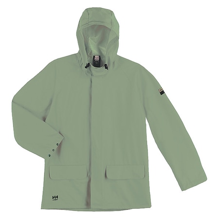 Rain Jacket, PVC/Polyester, Army Green, 3XL MPN:70129_480-3XL