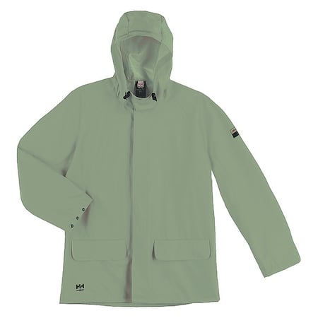 Rain Jacket, PVC/Polyester, Army Green, XL MPN:70129_480-XL