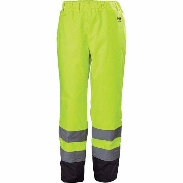 Rain Pants: Polyester, Elastic Closure, Charcoal & High-Visibility Yellow, X-Large MPN:70445_369-XL