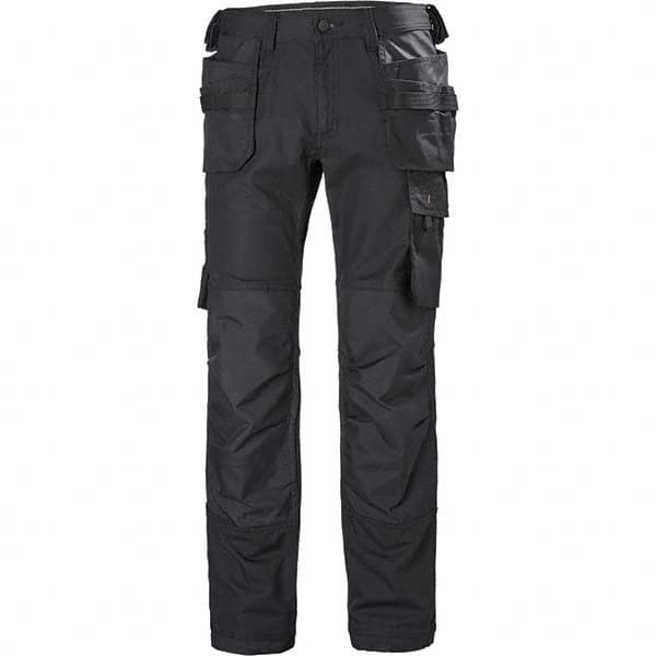 Work Pants: General Purpose, Cotton & Polyester, Black, 34