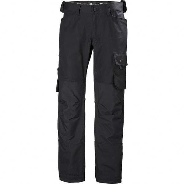 Work Pants: General Purpose, Cotton & Polyester, Black, 30