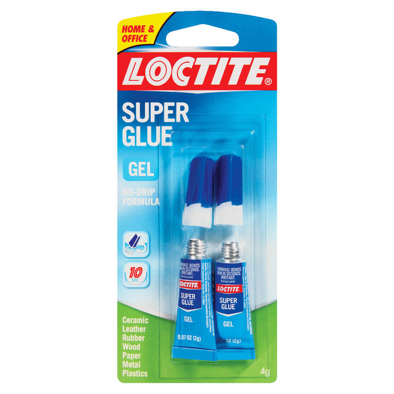 Loctite Gel No-Drip Super Glue, 0.14 Oz, Clear, Pack Of 2 (Min Order Qty 14) MPN:1255800