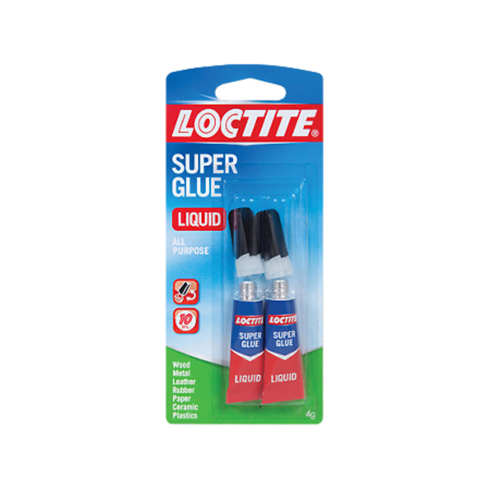 Loctite Liquid Super Glue, 0.14 Oz, Clear, Pack Of 2 (Min Order Qty 17) MPN:1363131