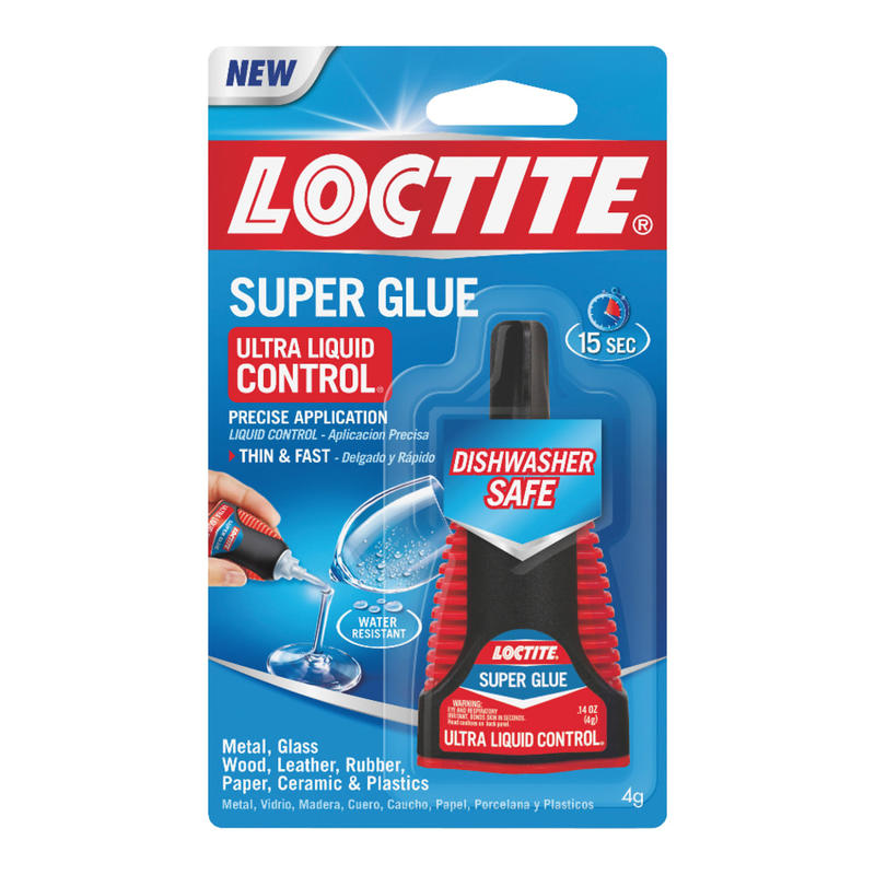 Loctite Ultra Liquid Super Glue With Control Applicator, 0.14 Oz, Clear (Min Order Qty 11) MPN:1647358