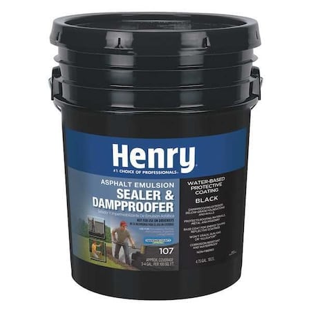 Sealer & Dampproofer, 4.75 gal, Black MPN:HE107571