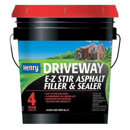 5 gal. Asphalt Filler and Sealer, Flat Finish, Black Brown, 250 to 500 sq ft Coverage MPN:HE200074