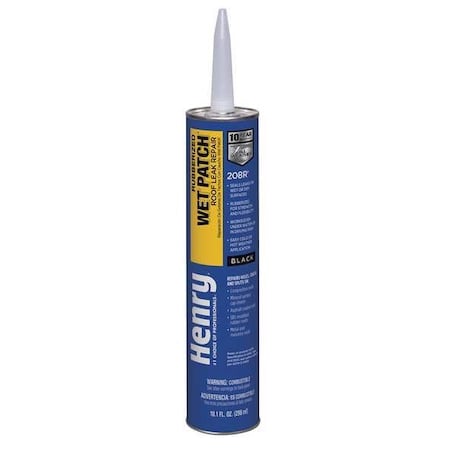 Roof Leak Repair, 10.1 oz, Cartridge, Black MPN:HE208R004