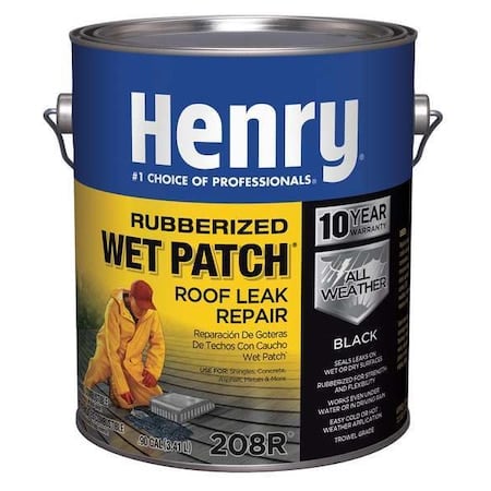Roof Leak Repair, 1 gal, Pail, Black MPN:HE208R042