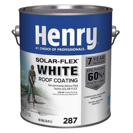 Protective Roof Coating, 1 gal, Pail, White MPN:HE287SF046
