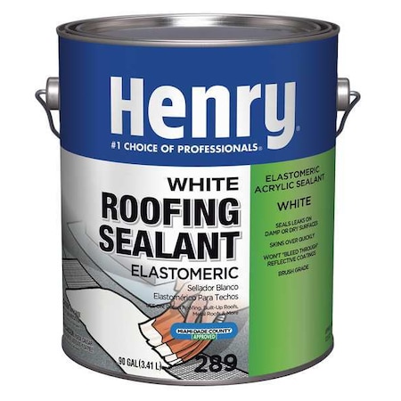 Roofing Sealant, 1 gal, Pail, White MPN:HE289046