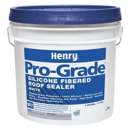 Roofing Sealant, 2 gal, Pail, White MPN:PG957W120