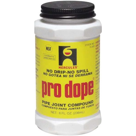 Pipe Thread Sealant 8 oz, Brush-Top Can, Pro Dope, Gray, Paste MPN:15420
