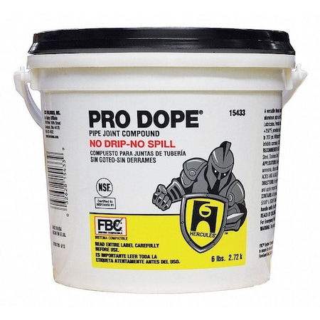 Pipe Thread Sealant 6 lb, Pail, Pro Dope, Gray, Paste MPN:15433