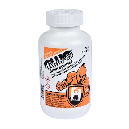 20 oz Bottle Glug Crystal Drain Opener, Ready to Use, Crystalline Solid, Unscented MPN:20410