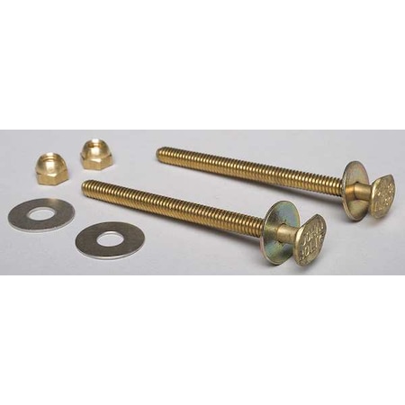 Bolts, 3.5 in L, 0.25 in W, Brass MPN:90154C