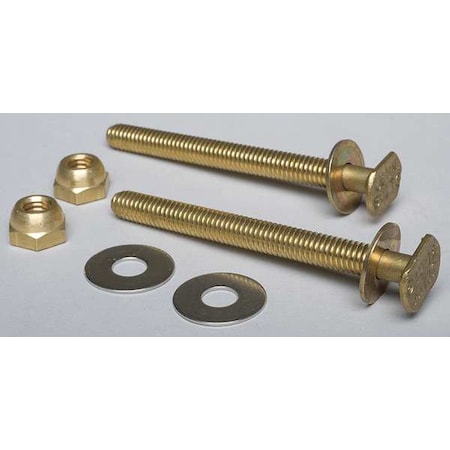 Bolts, 3.5 in L, 0.375 in W, Brass MPN:90174C